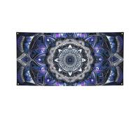 Bannière murale créative à suspendre - Bannière rectangulaire mandala - Grande bannière de fête - Poster de fête - Toile de fond pour Nouvel An, remise de diplôme, mariage, fête d'anniversaire