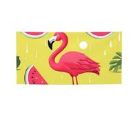 Bannière murale créative à suspendre - Motif flamant rose et pastèque - Grande bannière de fête - Poster de fête pour Nouvel An, remise de diplôme, mariage, fête d'anniversaire, photographie - Taille