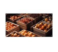 Bannière murale de 119 x 60 cm à suspendre pour décoration de fête d'anniversaire Motif fruits