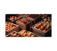 Bannière murale de 170,9 x 90,9 cm à suspendre pour décoration de fête de fruits, grande bannière pour Nouvel An, remise de diplôme, mariage, fête d'anniversaire
