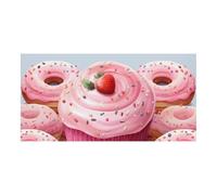 Bannière murale de 180,9 x 90,9 cm à suspendre pour fête d'anniversaire en forme de beignet et de cupcake pour Nouvel An, remise de diplôme, mariage, fête d'anniversaire