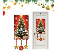 Bannière murale de vacances - Décoration murale à suspendre pour jardin de vacances, motif d'ornement Noël, bannière décorative imperméable, utilisation pour cour, patio, intérieur et extérieur, ac