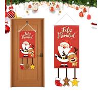 Bannière murale de vacances - Décoration murale à suspendre pour jardin de vacances, motif d'ornement Noël, bannière décorative imperméable, utilisation pour cour, patio, intérieur et extérieur, ac