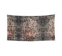 Bannière murale en brique usée ancienne, idéale pour les fêtes, Halloween, décoration à suspendre pour une utilisation en intérieur et en extérieur