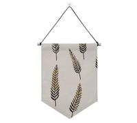 Bannière murale en forme de feuille de blé d'automne avec tige télescopique pour décoration de cour pour bureau, école, salle de classe, dortoir, maison