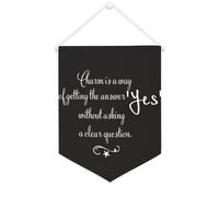 Bannière murale en toile avec citation inspirante « Is A Way of Getting The Answer 'Yes Without Asking A Clear Question » Décoration murale pour la maison ou le bureau 30,5 x 40,6 cm