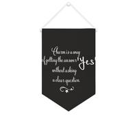 Bannière murale en toile avec citation inspirante « Is A Way of Getting The Answer 'Yes Without Asking A Clear Question » Décoration murale pour la maison ou le bureau 25,4 x 38,1 cm