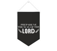 Bannière murale en toile avec citation inspirante « Prepare Ye The Way of The Lord » - Décoration murale - 25,4 x 38,1 cm - Cadeau de pendaison de crémaillère