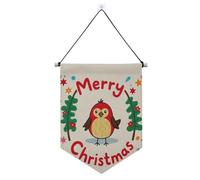 Bannière murale « Merry Christmas » à suspendre avec tige télescopique - Décoration extérieure pour bureau, école, salle de classe, dortoir, maison suministros para fiesta de a?o nuevo
