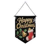 Bannière murale « Merry Christmas » avec tringle télescopique pour décoration murale pour festival et jour spécial suministros para fiesta de a?o nuevo