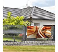Bannière murale orange et blanche avec corde de suspension de 89 x 180 cm pour intérieur ou extérieur Nouvel An, remise de diplôme, mariage, fête d'anniversaire