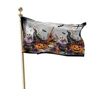 Bannière Mystères d'automne, fantômes, chapeaux de sorcier, toiles