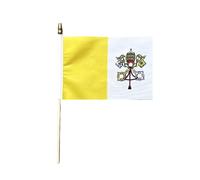 Bannière nationale de la main du Vatican pour festival de fête en polyester (jaune, 21 cm x 14 cm)