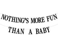 Bannière « No Thing s'more Fun Than a Baby Bannière » « Happy 4th of July Birthday » - Fête commémorative du 4 juillet - Guirlandes de fête indépendantes de l'Amérique pour anniversaire/fête prénatale