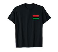 Bannière Noire avec Drapeau Africain T-Shirt