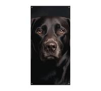 Bannière noire de 90 x 180 cm pour porte de laboratoire - Bannière de fête saisonnière - Panneau de bienvenue vertical - Décoration de porte à suspendre pour porche, entrée, jardin