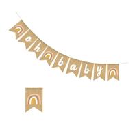 Bannière Oh Baby, Baby Shower Guirlande en Lin, Fanion Banderole pour Bébé Décorations pour Fête De Bébé, Fête De Révélation De Genre, Anniversaire