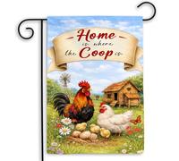 Bannière On est bien chez soi quand on a la fête 30x45cm | Drapeau résistant Drapeau De Jardin pour Porche Festival Décoration Toutes les saisons