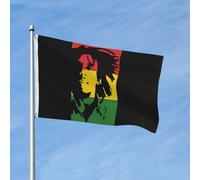 Bannière « One Love With Rasta » 90 x 150 cm, drapeau de bienvenue double face pour jardin, décoration murale colorée pour chambre d'étudiant.