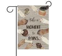 Bannière Patte de chien Prenez un moment pour extérieur drapeaux | extérieure 30x45cm pelouse drapeaux Supérieure Drapeau De Jardin pour Chambre à Coucher intérieure Patio