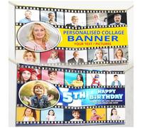 Bannière personnalisable « Happy Birthday » - Décoration de fête pour lui, elle, enfants - 1er 5e 16e 18e 21e 30e 40e 50e 60e 70e - Grande utilisation en intérieur et en extérieur