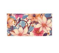 Bannière personnalisée à motif de fleurs pour anniversaires, mariages, événements, utilisation en extérieur et intérieur, décorations de fête de Noël