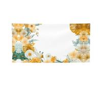 Bannière personnalisée avec fleurs dans un cercle pour anniversaires, mariages, événements, utilisation en extérieur et intérieur, décorations de fête de Noël