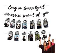 Bannière Photo De Graduation - Décoration De Fête De Diplôme D'enfant Au Secondaire | De Photo Pour Célébration De Diplôme De L'enseignement Primaire Du Secondaire Collège