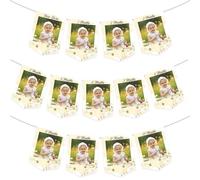 Bannière photo pour 1er anniversaire de bébé nouveau-né à 12 mois, guirlande de photos mensuelles, décoration de premier anniversaire sur le thème des abeilles pour fête prénatale, garçons et filles