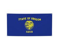 Bannière polyvalente imprimée drapeau de l'État de l'Oregon, décorations de Thanksgiving et d'anniversaire, pour toutes les occasions