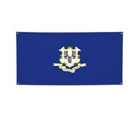 Bannière polyvalente imprimée drapeau de l'État du Connecticut, meilleurs drapeaux pour événements, décorations de fête d'anniversaire