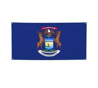 Bannière polyvalente imprimée drapeau de l'État du Michigan, meilleurs drapeaux pour événements, décorations de fête d'anniversaire