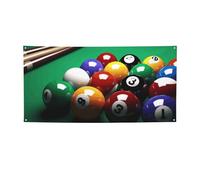 Bannière pour intérieur et extérieur - Bannière de billard personnalisée - Panneau vierge réutilisable en polyester 300D - Bannière de décoration pour fête