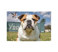 Bannière pour intérieur et extérieur - Bannière personnalisée amusante - Bannière de bouledogue anglais réutilisable - Panneau vierge en polyester 300D - Bannière de décoration pour fête