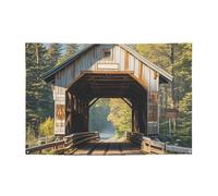 Bannière pour intérieur et extérieur - Bannière personnalisée - Bannière de pont recouverte d'Albany - Panneaux de fête réutilisables - Panneau vierge en polyester 300D - Bannière de décoration pour