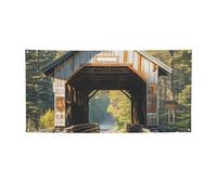 Bannière pour intérieur et extérieur - Bannière personnalisée - Bannière de pont recouverte d'Albany - Panneaux de fête réutilisables - Panneau vierge en polyester 300D - Bannière de décoration pour