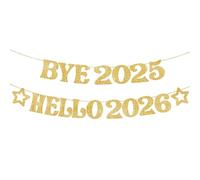 Bannière pour le Réveillon du Nouvel An 2026, Happy New Year Guirlande Dorée, Guirlandes Décoratives pour le Réveillon du Nouvel An, Articles de Fête pour le Réveillon du Nouvel An 2026