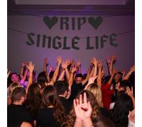 Bannière pré-suspendue "Adieu à la vie de célibataire" en noir - Aucun DIY requis, Décorations pour enterrement de vie de jeune fille, Fournitures pour la fête "Jusqu'à ce que la mort nous sépare", Ut