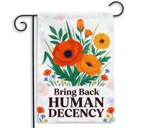 Bannière Ramener la décence humaine la bonté et extérieur drapeaux Patio | 30x45cm pelouse drapeaux couleurs éclatantes Drapeau De Jardin pour Jardin Toutes les saisons intérieure