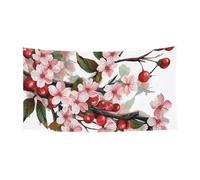 Bannière réaliste de fleurs de cerisier pour décoration de fête, fête d'anniversaire, photographie, arrière-plan, bannières et panneaux de décoration murale, bannière de fête 177,8 x 88,9 cm