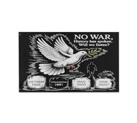 Bannière Résister À La Guerre, Protester Contre La Guerre Œillets En Laiton Dans Drapeau Weather Resistant Flag Pour Four Seasons Patio Home 3X5Ft