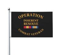 Bannière Résolution inhérente ou vétéran de combat Drapeau | pelouse drapeaux résistant extérieur drapeaux pour extérieure Patio Balcon