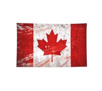 Bannière rétro imprimée drapeau du Canada - Grande bannière décorative pour intérieur et extérieur - Pour dortoir, bar, fête en plein air - Toutes saisons - 0,9 x 1,5 m