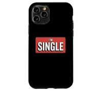 Bannière rétro Rouge « I'm Single » | Statut de Relation drôle Coque pour iPhone 11 Pro