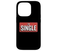 Bannière rétro Rouge « I'm Single » | Statut de Relation drôle Coque pour iPhone 14 Pro