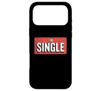 Bannière rétro Rouge « I'm Single » | Statut de Relation drôle Coque pour iPhone 17 Pro Max