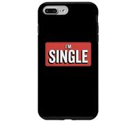 Bannière rétro Rouge « I'm Single » | Statut de Relation drôle Coque pour iPhone 7 Plus/8 Plus