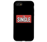 Bannière rétro Rouge « I'm Single » | Statut de Relation drôle Coque pour iPhone SE (2020) / 7/8