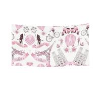 Bannière romantique avec imprimé papillon de Paris pour fêtes de fin d'année, décoration d'intérieur ou d'extérieur réutilisable