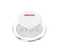 Bannière Rouge drôle Je suis célibataire Rencontres Sarcastiques Citations Humour PopSockets PopGrip pour MagSafe